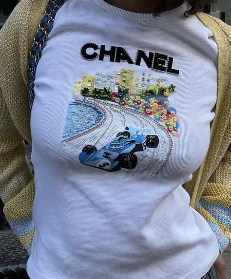 f1 shirt chanel|chanel oversized t shirt.